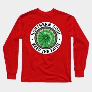 Northern Soul Badges Twisted Wheel Manchester Keep The Faith Long Sleeve T-Shirt